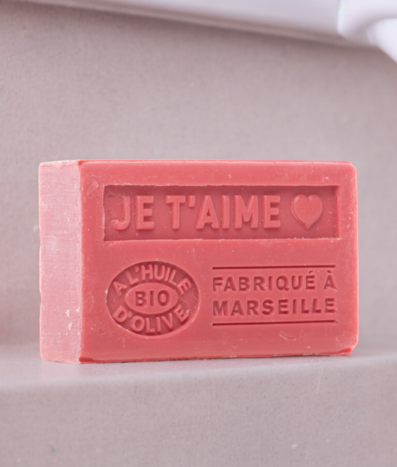 SAVON JE T&rsquo;AIME À L&rsquo;HUILE D&rsquo;OLIVE BIO 125G