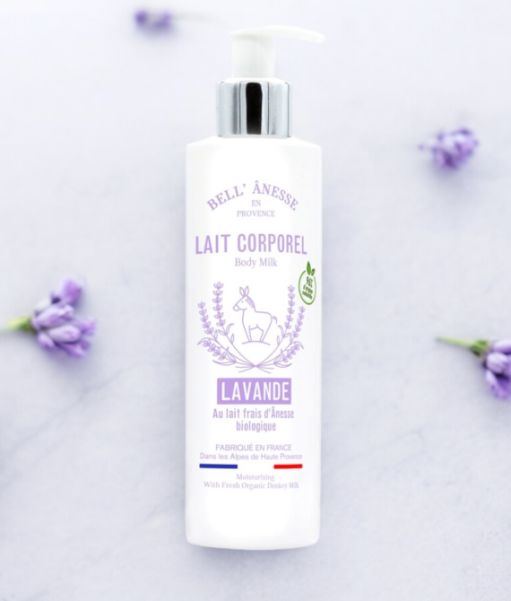 LAIT CORPOREL AU LAIT D&rsquo;ÂNESSE BIO LAVANDE 250ML